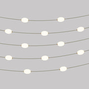 Outdoor 12-Light String Light for wet locations Olive Green, Power supply with US plug - Marina12