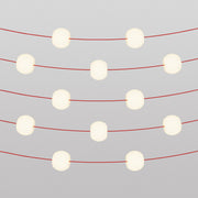 Outdoor 12-Light String Light for wet locations Starfish Red, Power supply with US plug - Marina12 Cherry