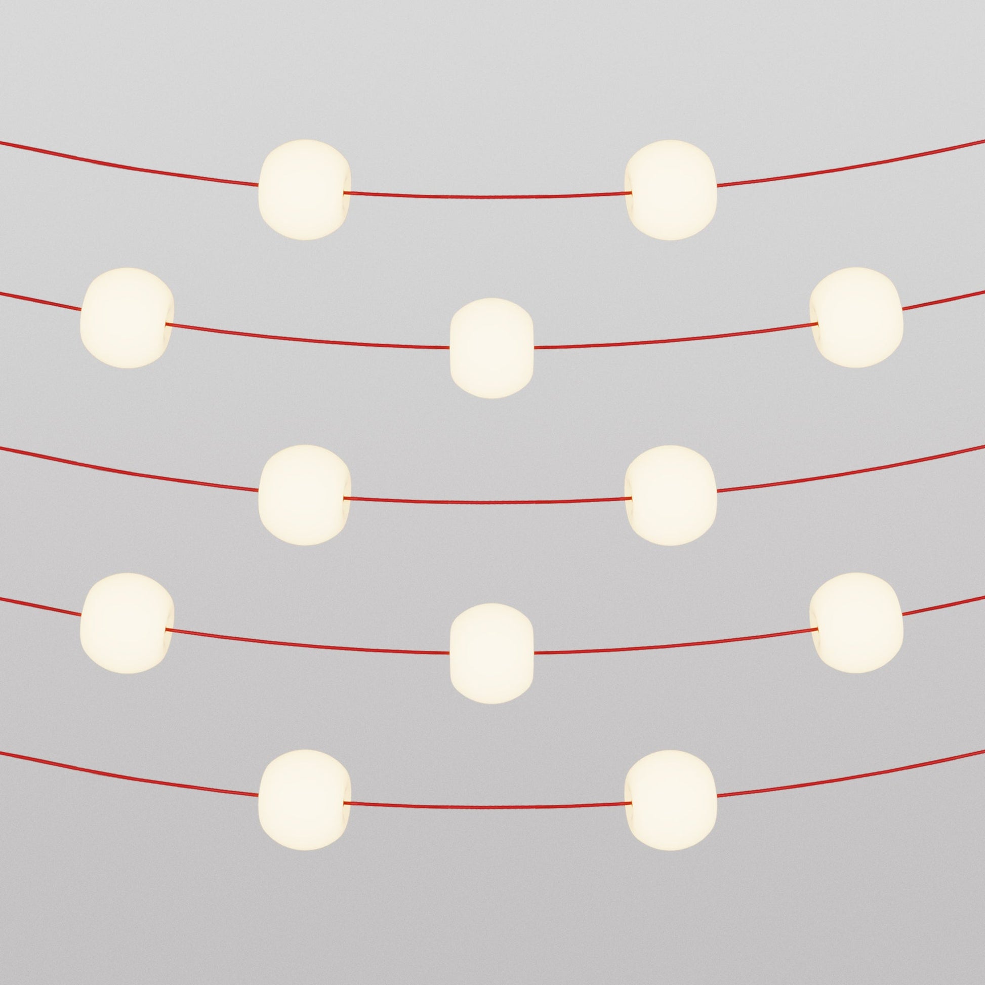Outdoor 12-Light String Light for wet locations Starfish Red, Power supply with US plug - Marina12 Cherry