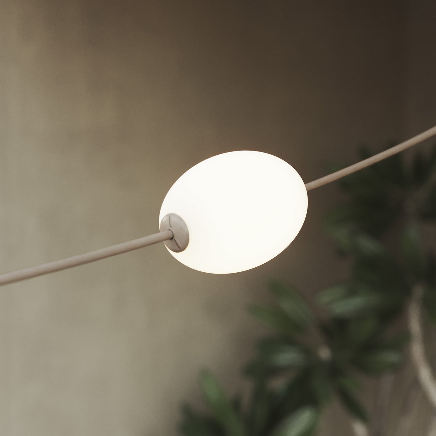 Outdoor 3-Light String Light for wet locations Desert Brown, Power supply with US plug - Marina3