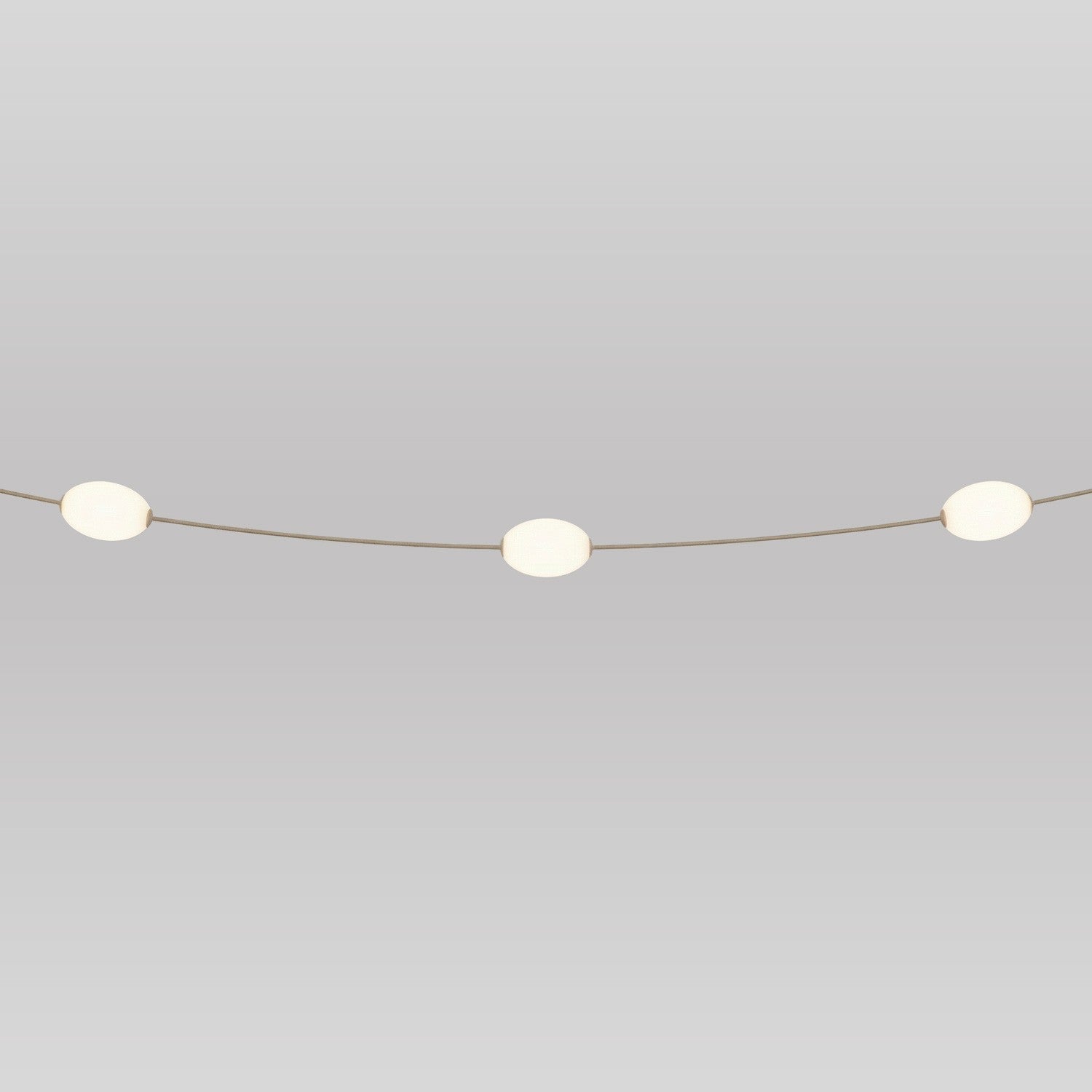 Outdoor 3-Light String Light for wet locations Desert Brown, Power supply with US plug - Marina3