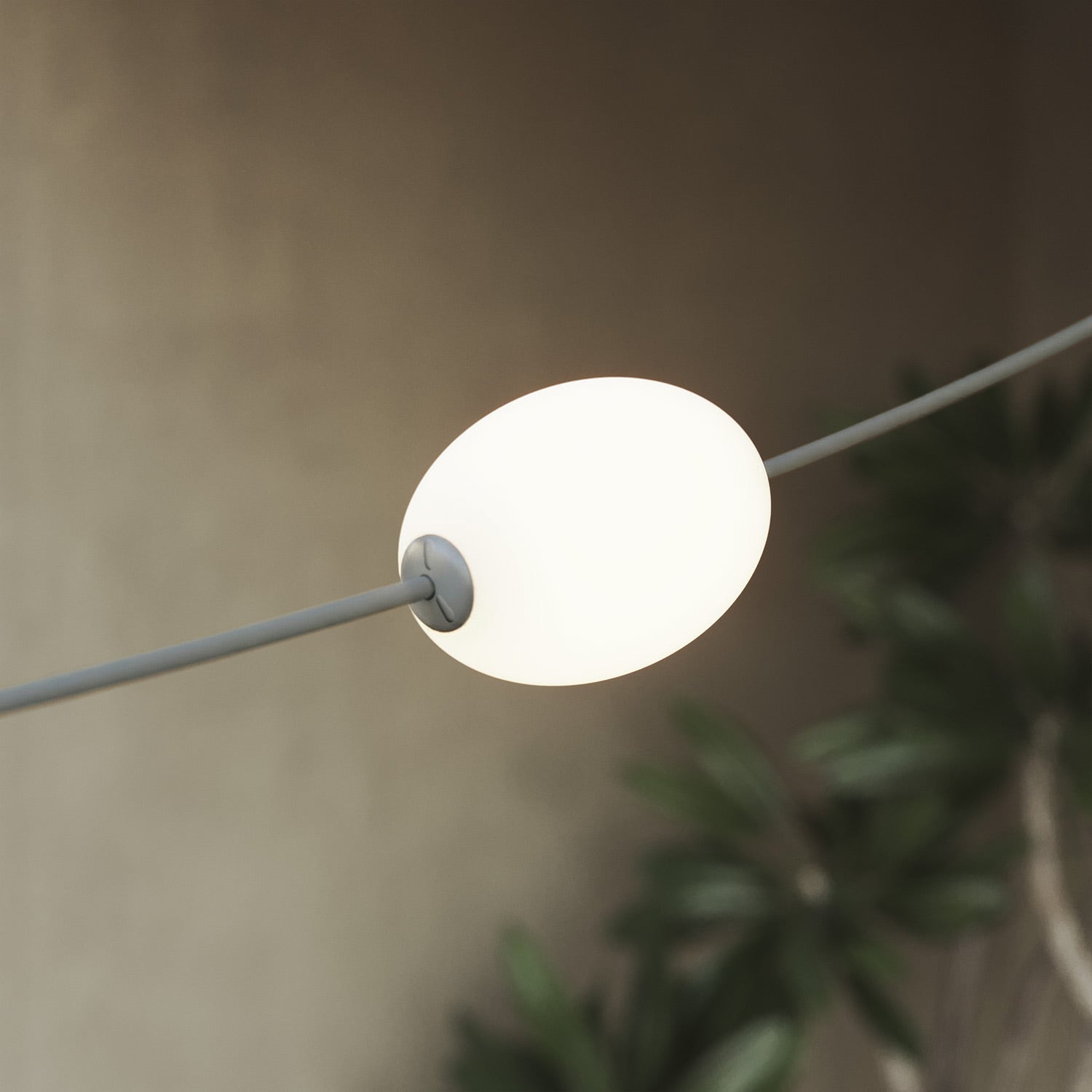 Outdoor 3-Light String Light for wet locations Gray, Power supply with US plug - Marina3