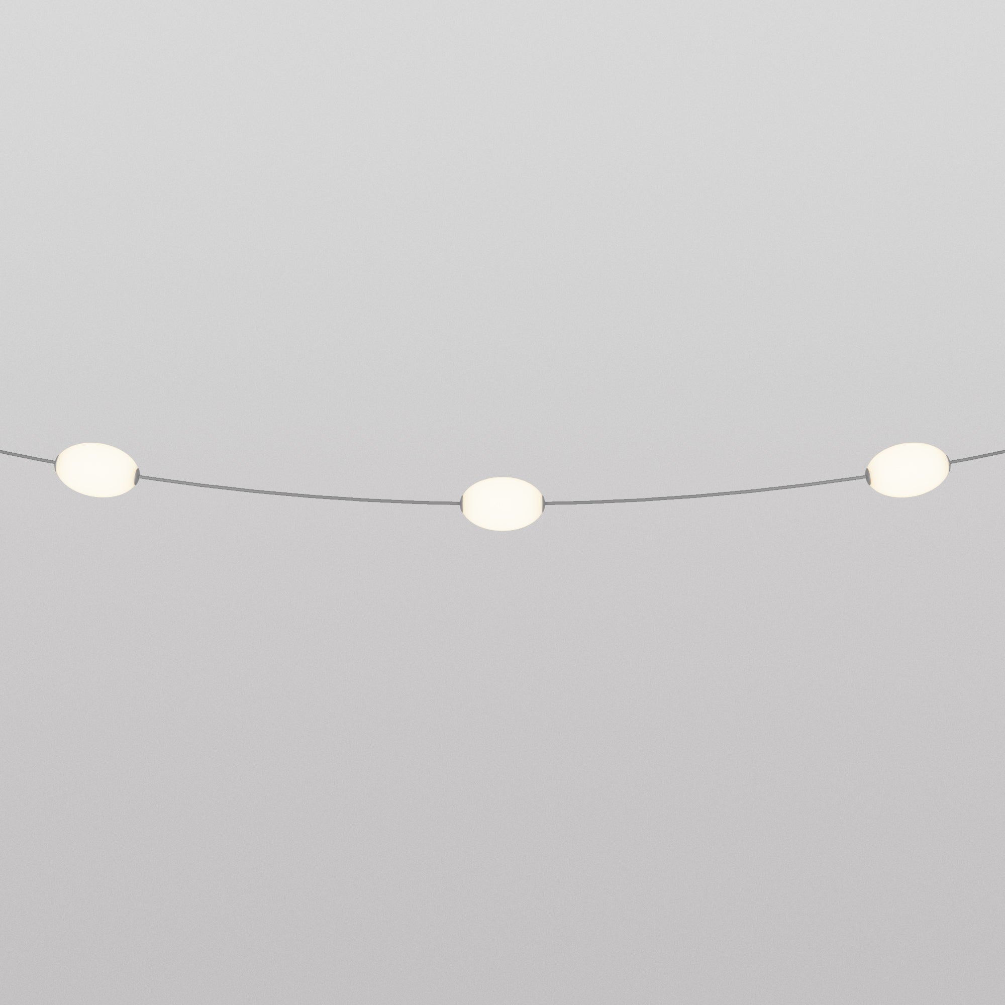 Outdoor 3-Light String Light for wet locations Gray, Power supply with US plug - Marina3