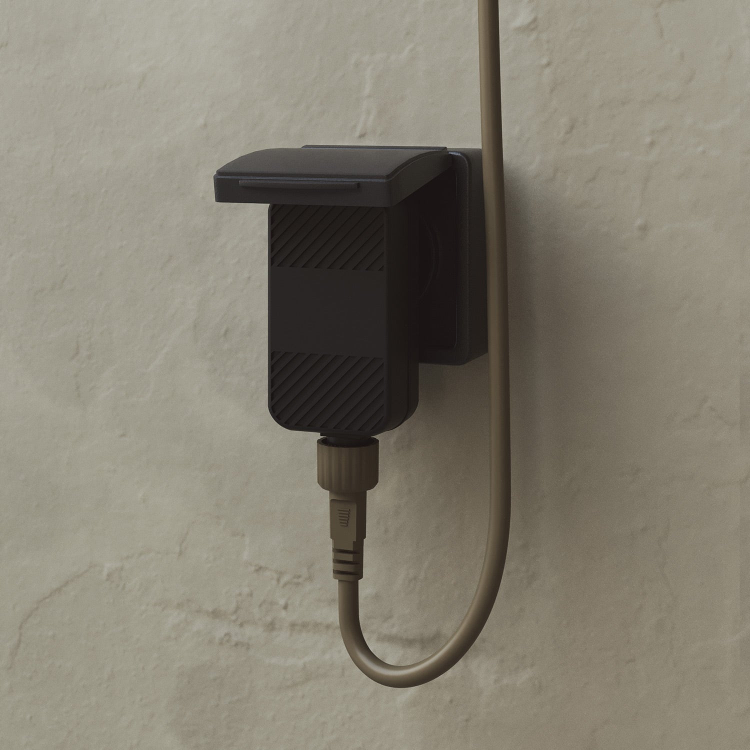 Outdoor 4-Light String Light for wet locations Olive Green, Power supply with US plug - Marina4 Cherry 70 cm