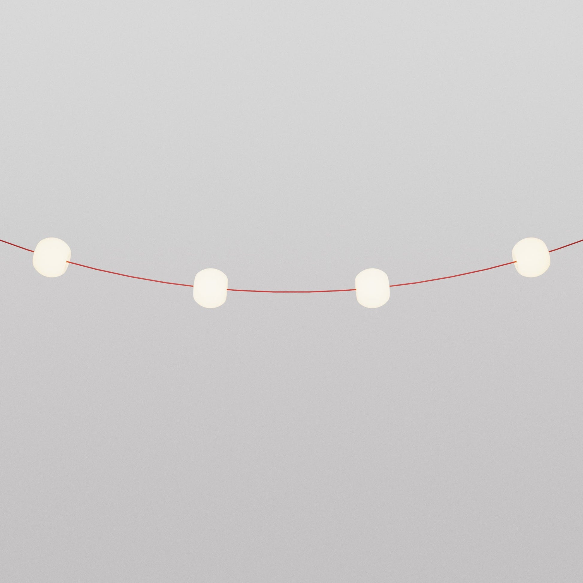 Outdoor 4-Light String Light for wet locations Starfish Red, Power supply with US plug - Marina4 Cherry 70 cm