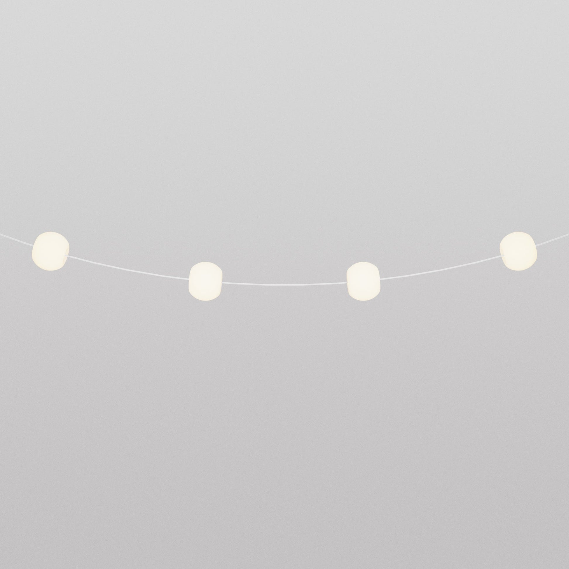 Outdoor 4-Light String Light for wet locations White Sand, Power supply with US plug - Marina4 Cherry 70 cm