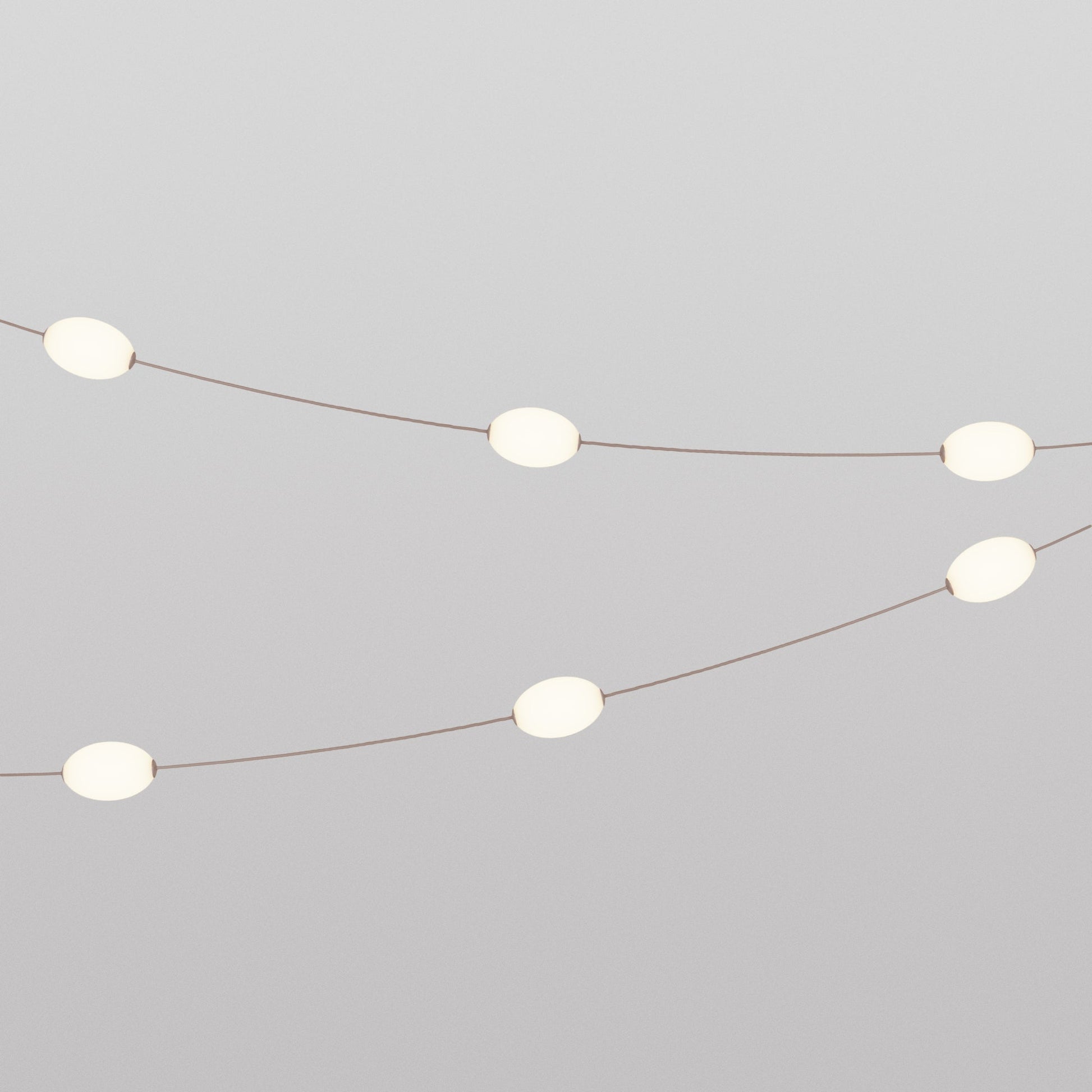 Outdoor 6-Light String Light for wet locations Desert Brown, Power supply with US plug - Marina6
