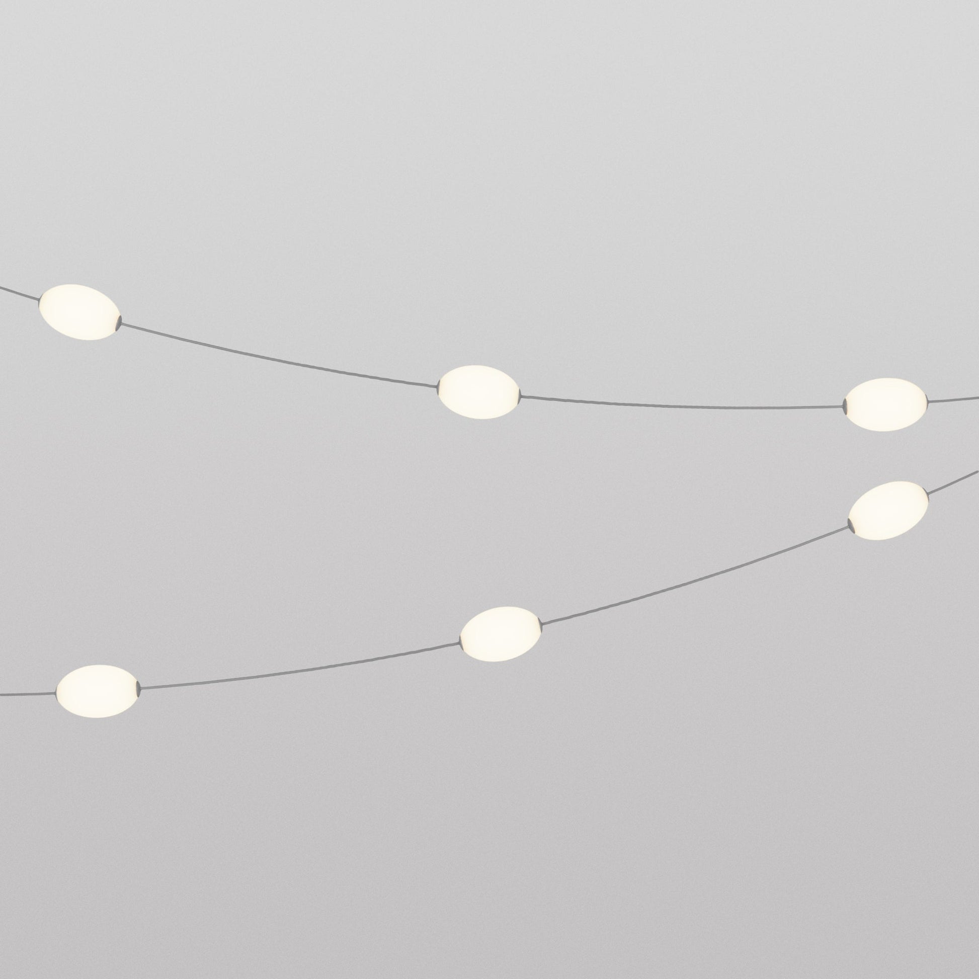 Outdoor 6-Light String Light for wet locations Gray, Power supply with US plug - Marina6