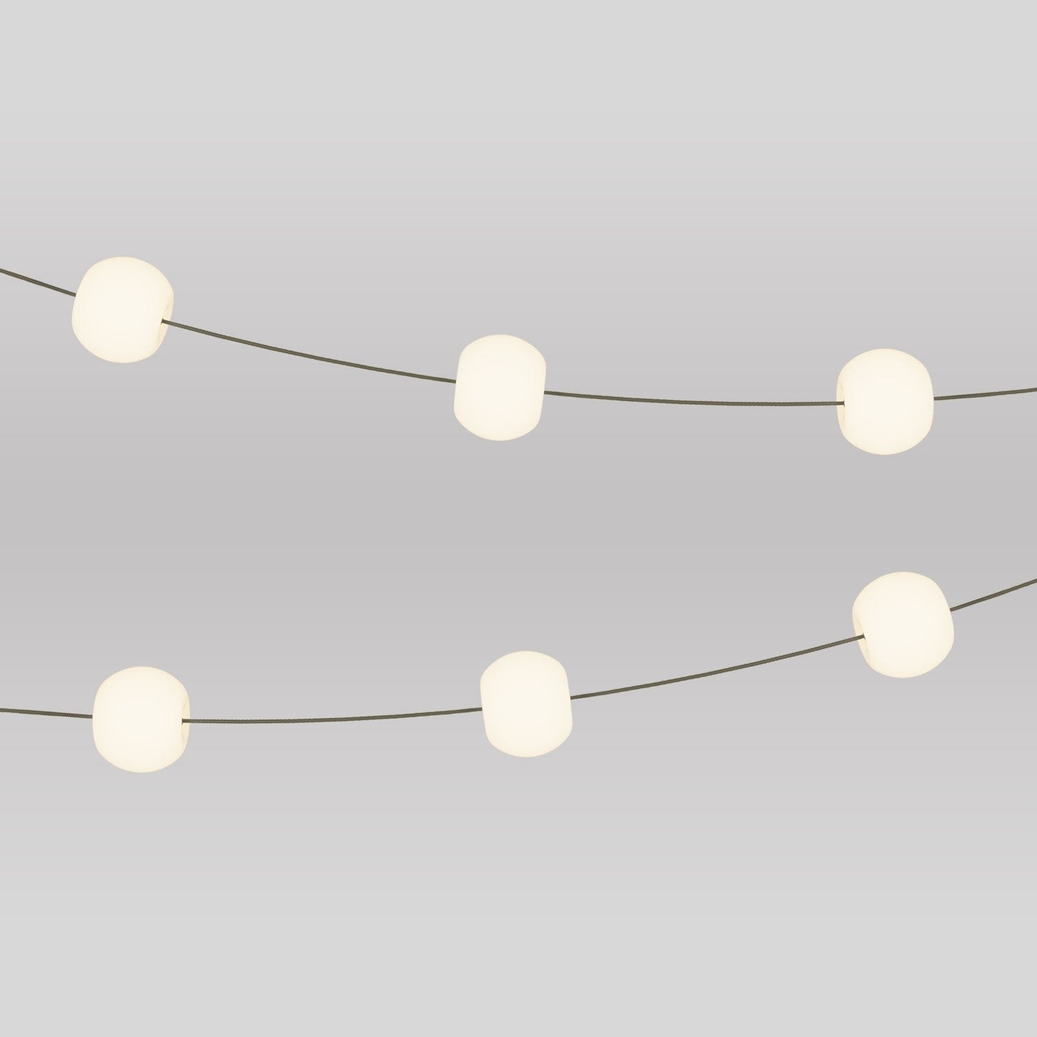 Outdoor 6-Light String Light for wet locations Olive Green, Power supply with US plug - Marina6 Cherry