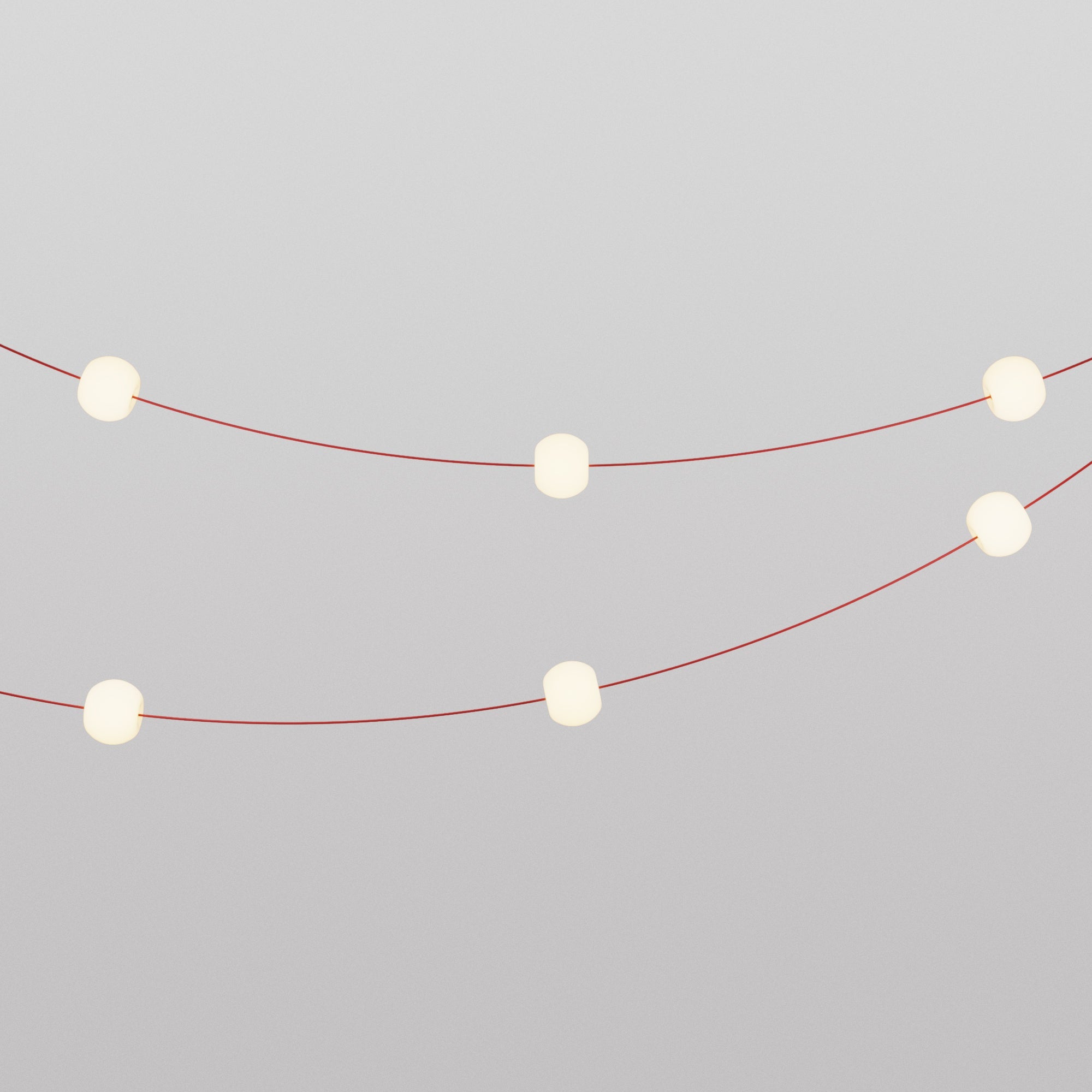 Outdoor 6-Light String Light for wet locations Starfish Red, Power supply with US plug - Marina6 Cherry 140 cm