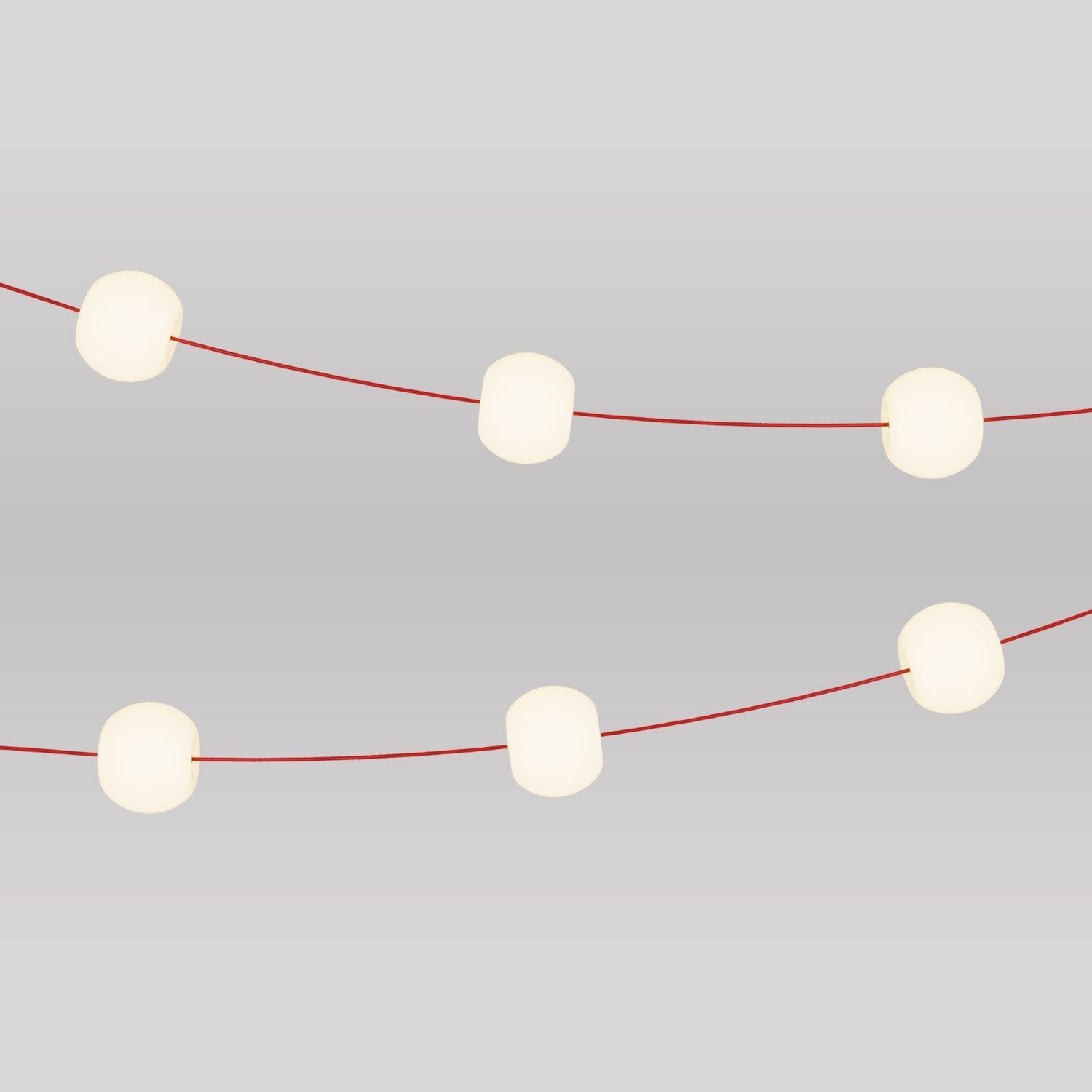 Outdoor 6-Light String Light for wet locations Starfish Red, Power supply with US plug - Marina6 Cherry