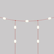 Outdoor Net String Light 7-Light for wet locations Starfish Red, Power supply with US plug - Marina GRID