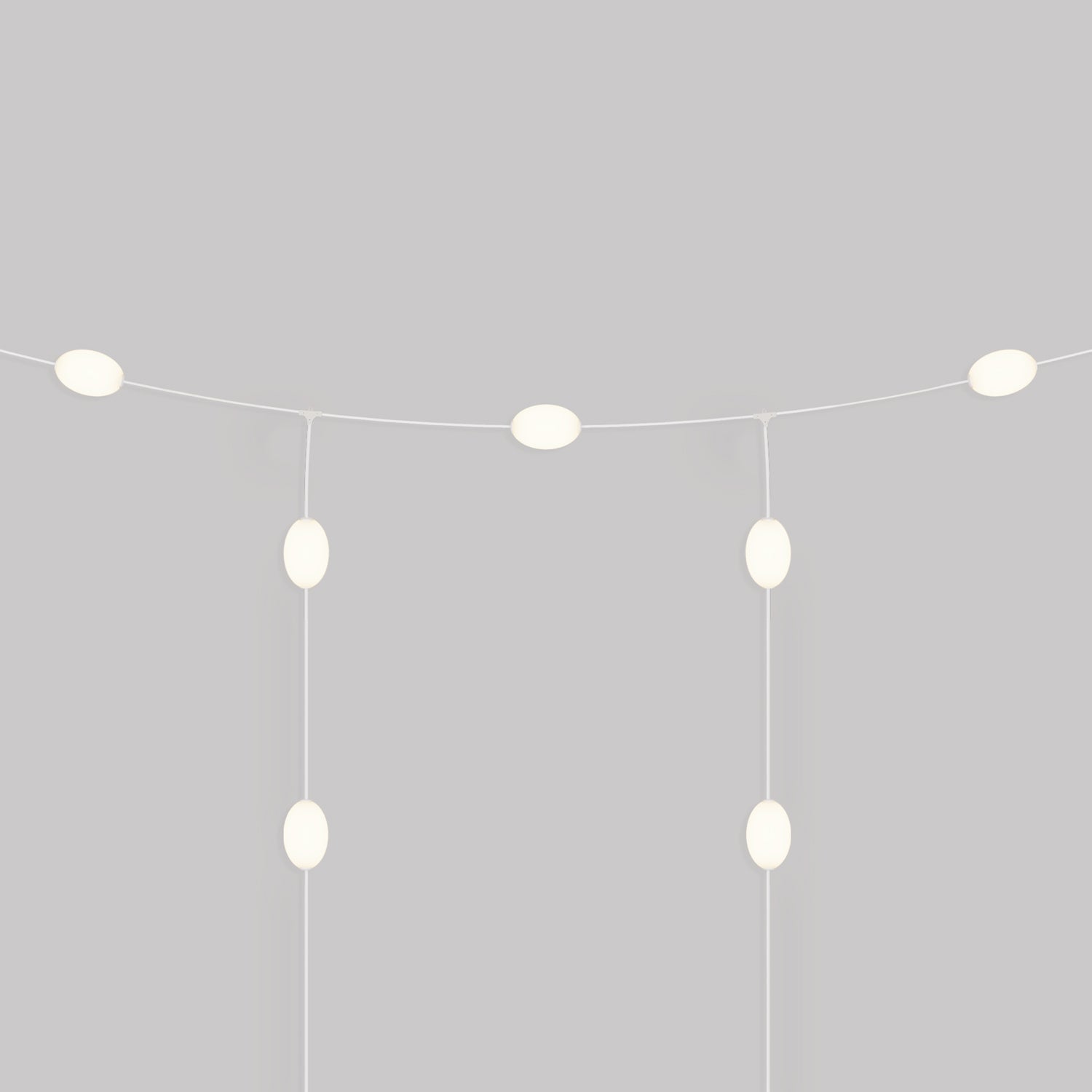 Outdoor Net String Light 7-Light for wet locations White Sand, Power supply with US plug - Marina GRID