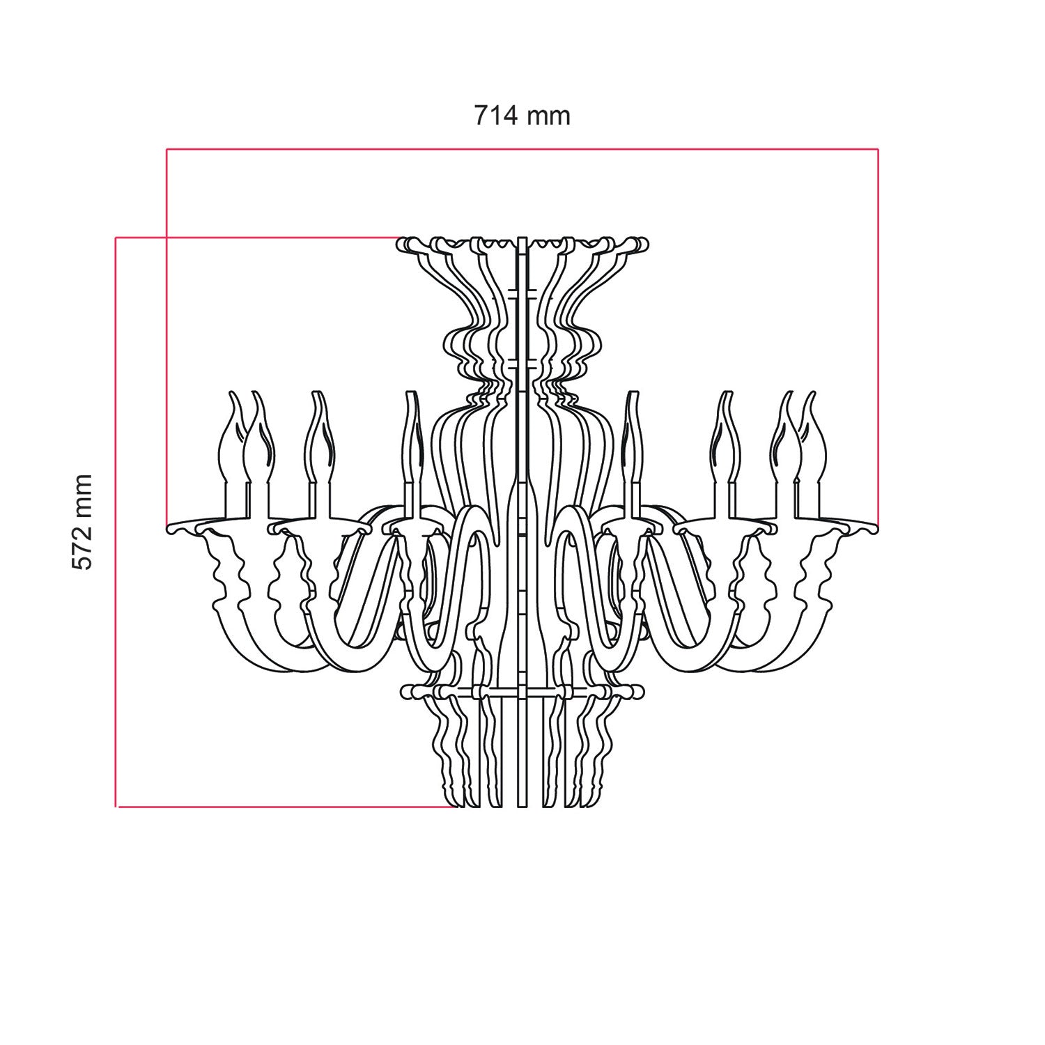 Paralume classico SHHANDELIER in materiale fonoassorbente - Nero melange
