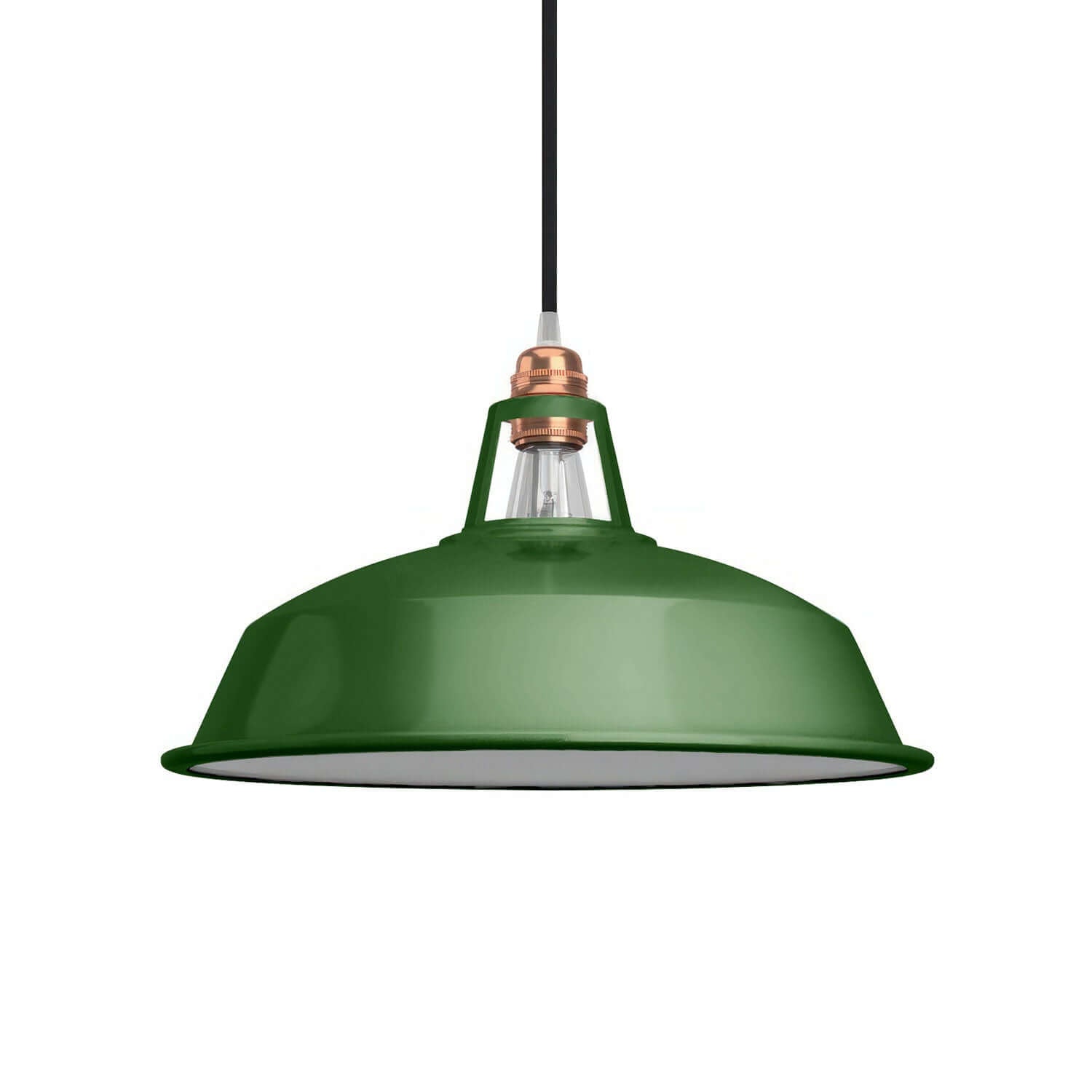 Harbour lampshade in enameled metal with E27 fitting, Ø 38 cm