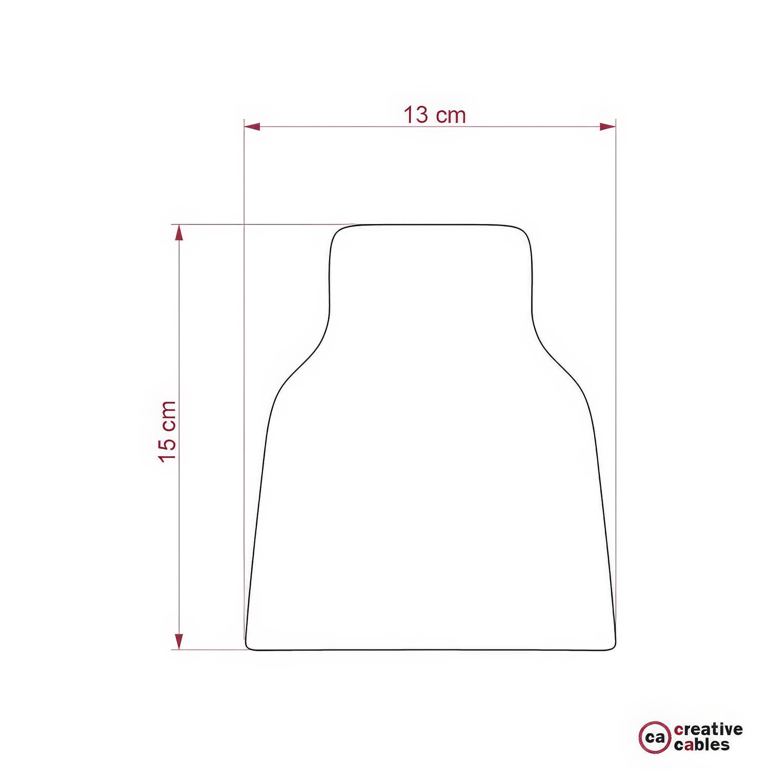 Paralume Vaso in ceramica, collezione Materia - Made in Italy - Tortora striato