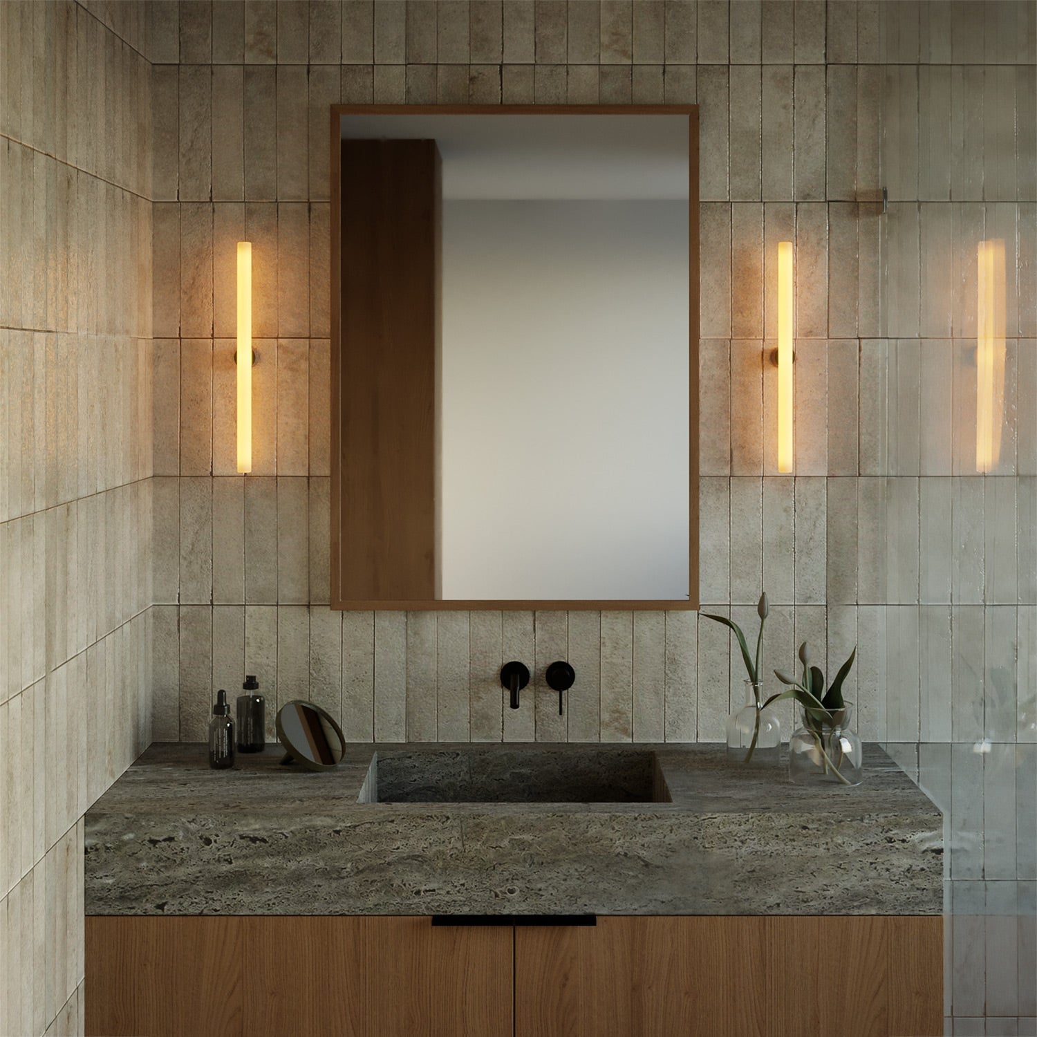 Portalampada esse14 da parete o soffitto con attacco S14d - Waterproof IP44 - Effetto Wengé