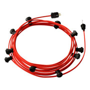 Ready-to-use 40ft String Light with 5 black Sockets, Hook and Plug - CM09