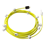 Ready-to-use 40ft String Light with 5 white Sockets, Hook and Plug - CF10