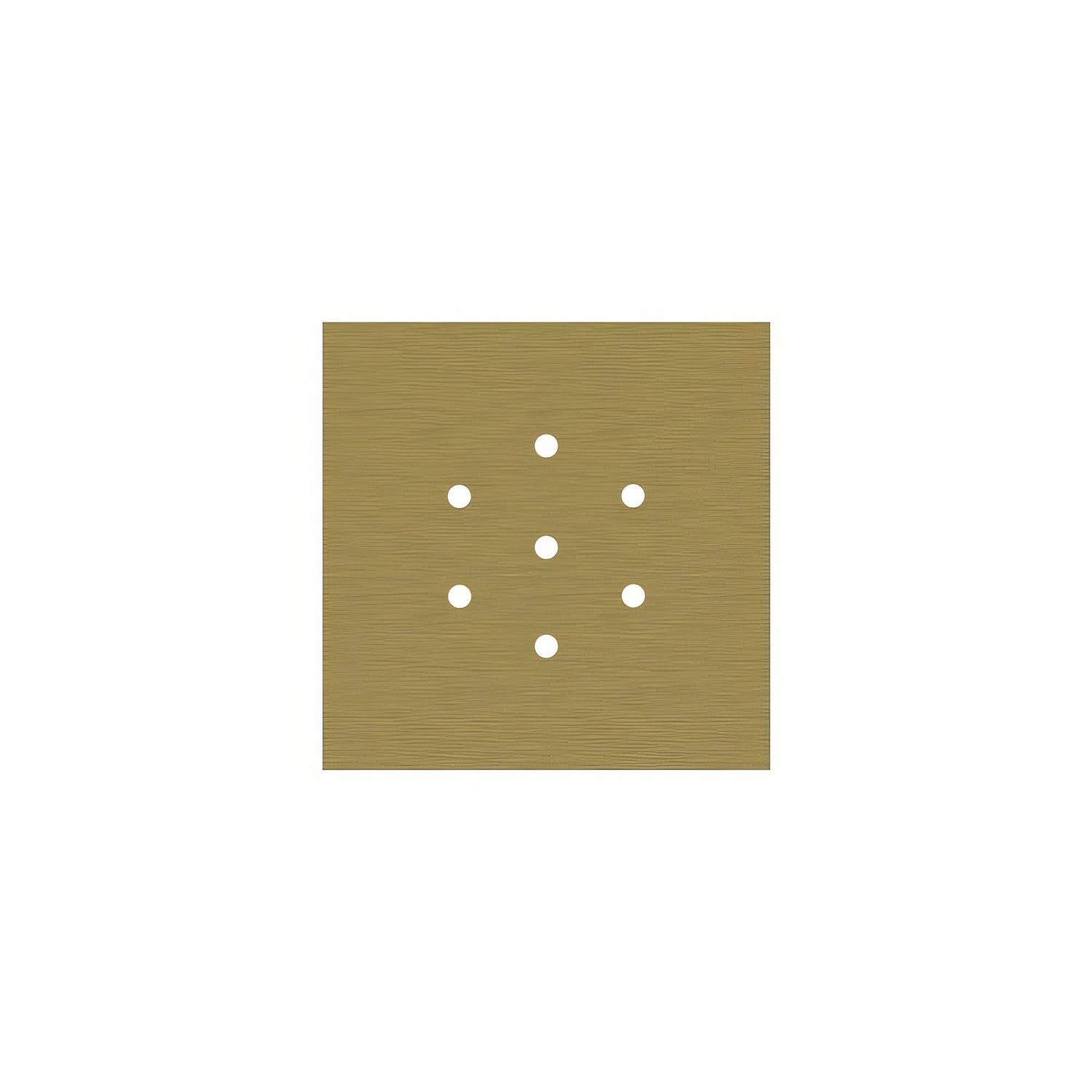 Rosone Rose-One quadrato, 200 mm con 7 fori e 4 fori laterali - Dibond Ottone satinato Bianco