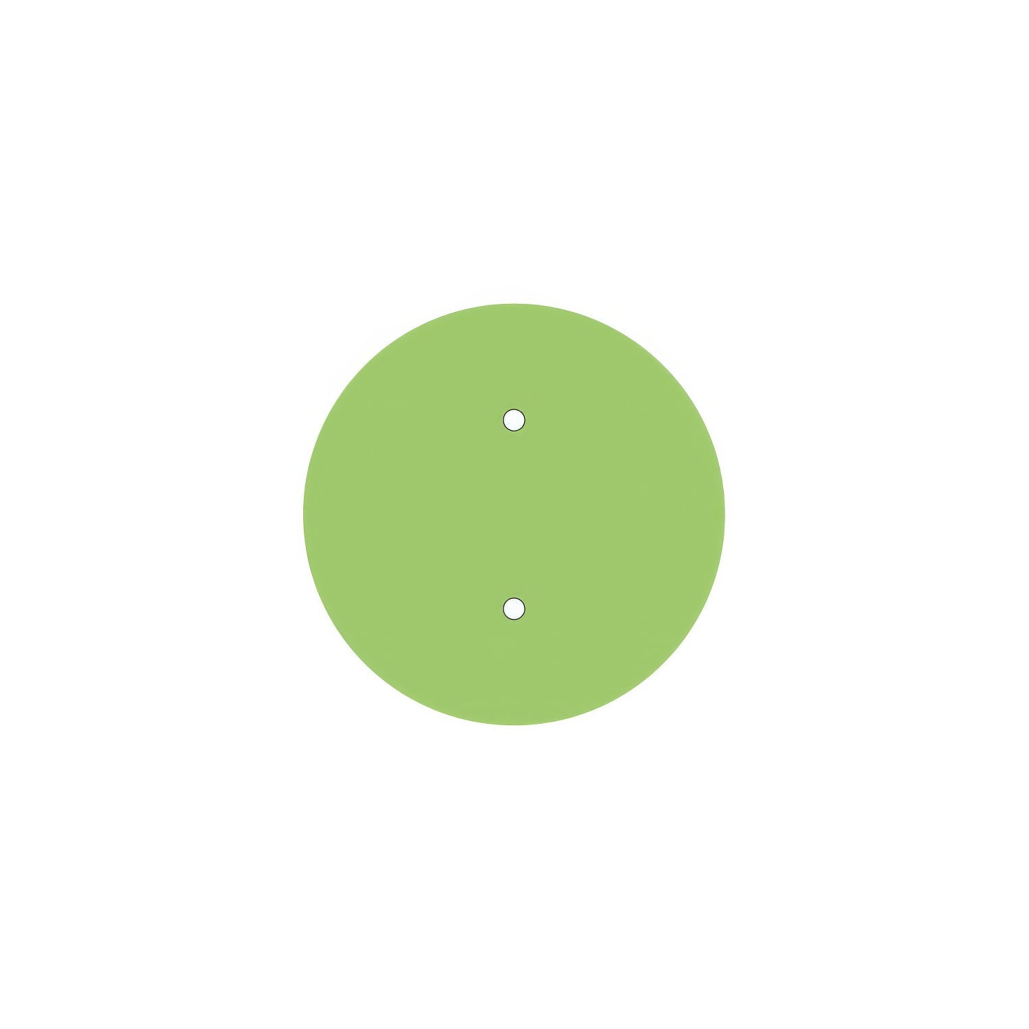 Rosone Rose-One rotondo, diametro 200 mm con 2 fori e 4 fori laterali - Verde prato Bianco