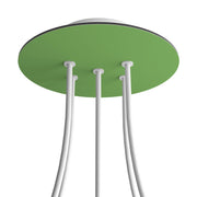 Rosone Rose-One rotondo, diametro 200 mm con 5 fori e 4 fori laterali - Verde prato Bianco