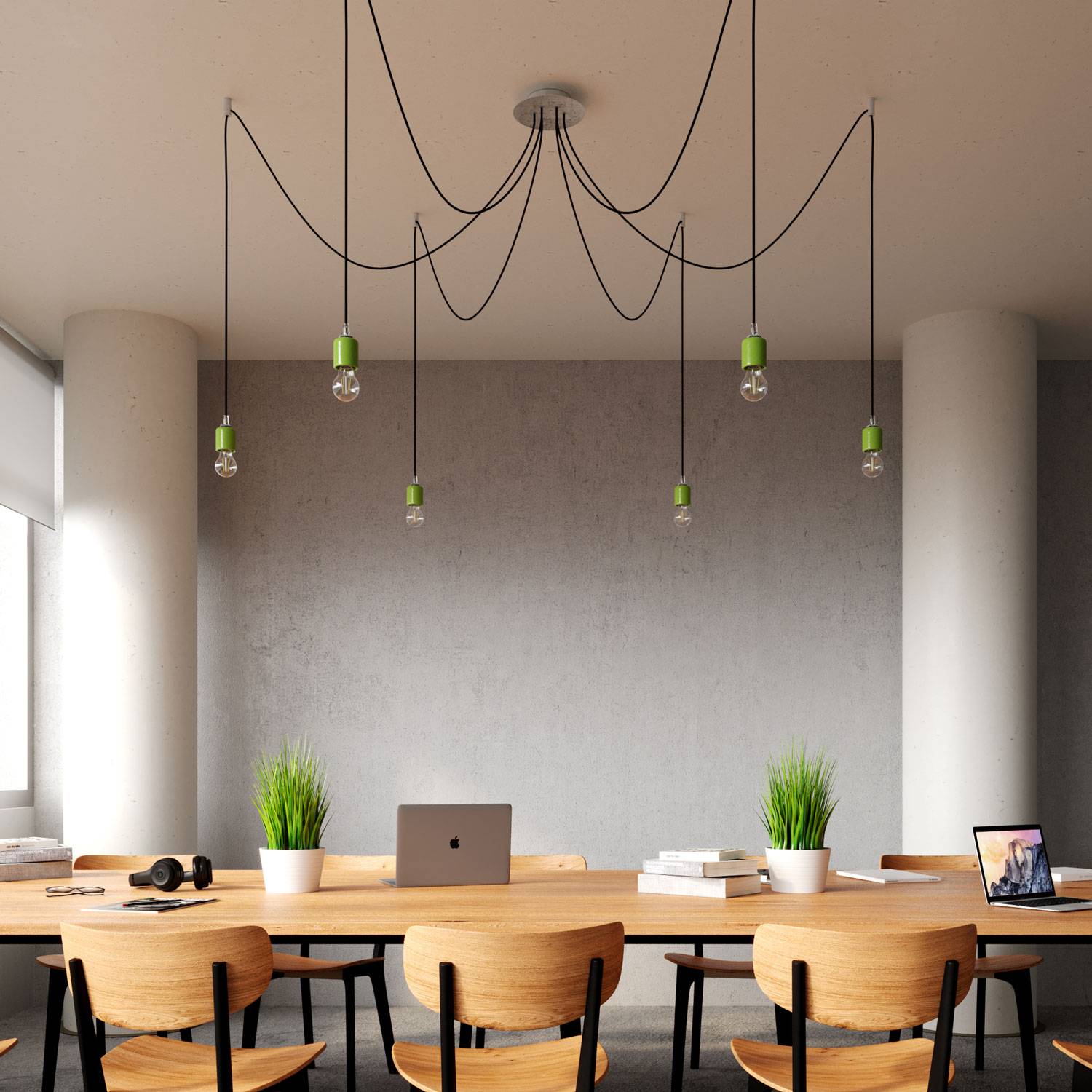 Rosone Rose-One rotondo, diametro 200 mm con 6 fori e 4 fori laterali - Legno Bianco