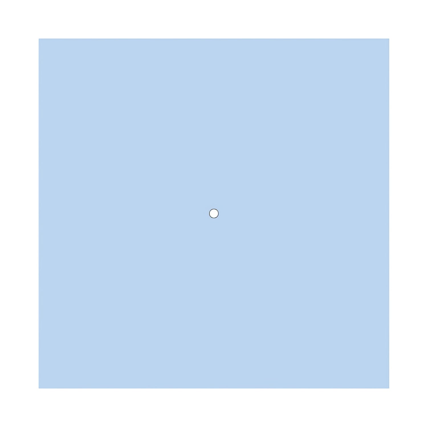 Rosone XXL Rose-One quadrato, 400 mm con 1 foro e 4 fori laterali - Blu carta da zucchero Bianco