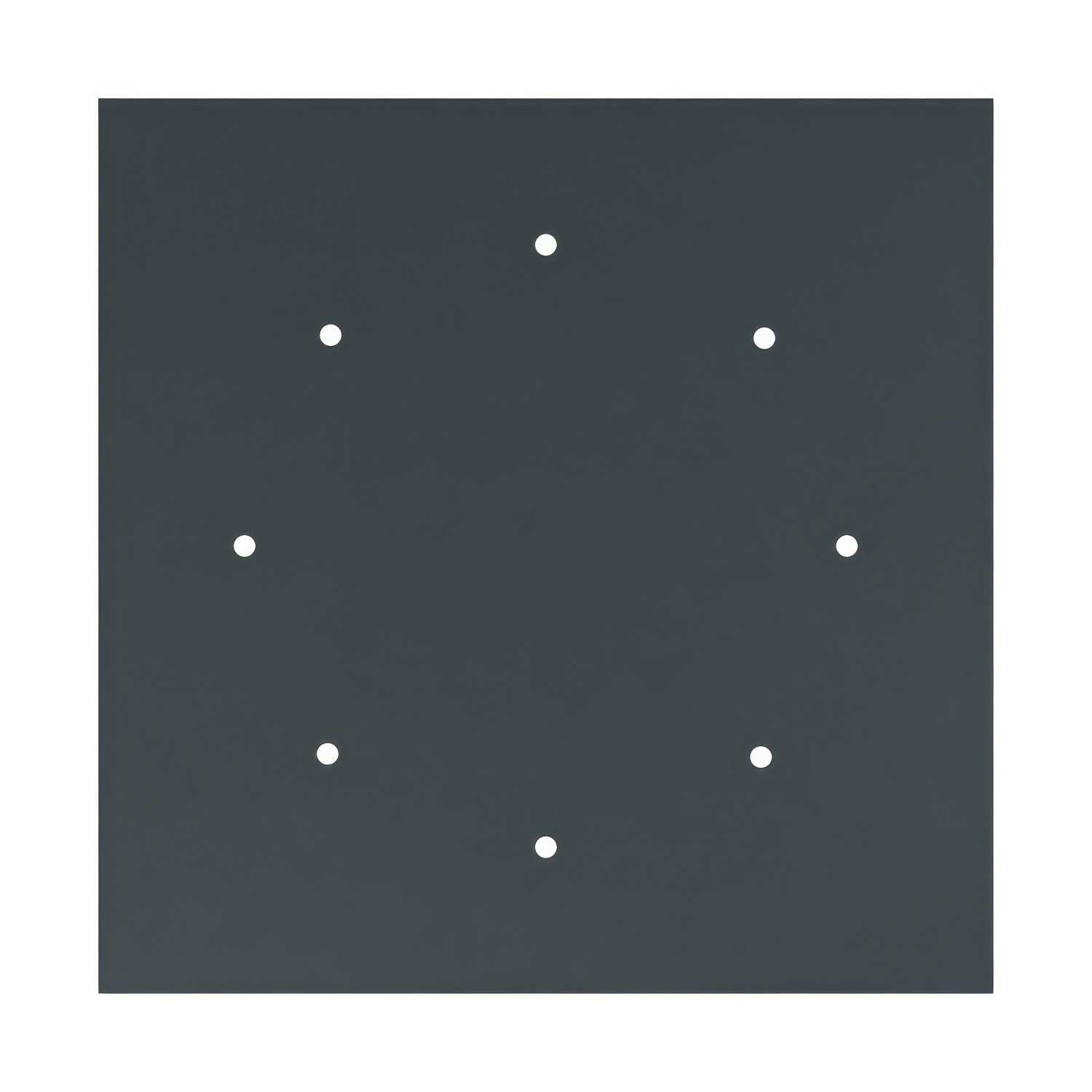 Rosone XXL Rose-One quadrato, 400 mm con 8 fori e 4 fori laterali - Antracite Bianco