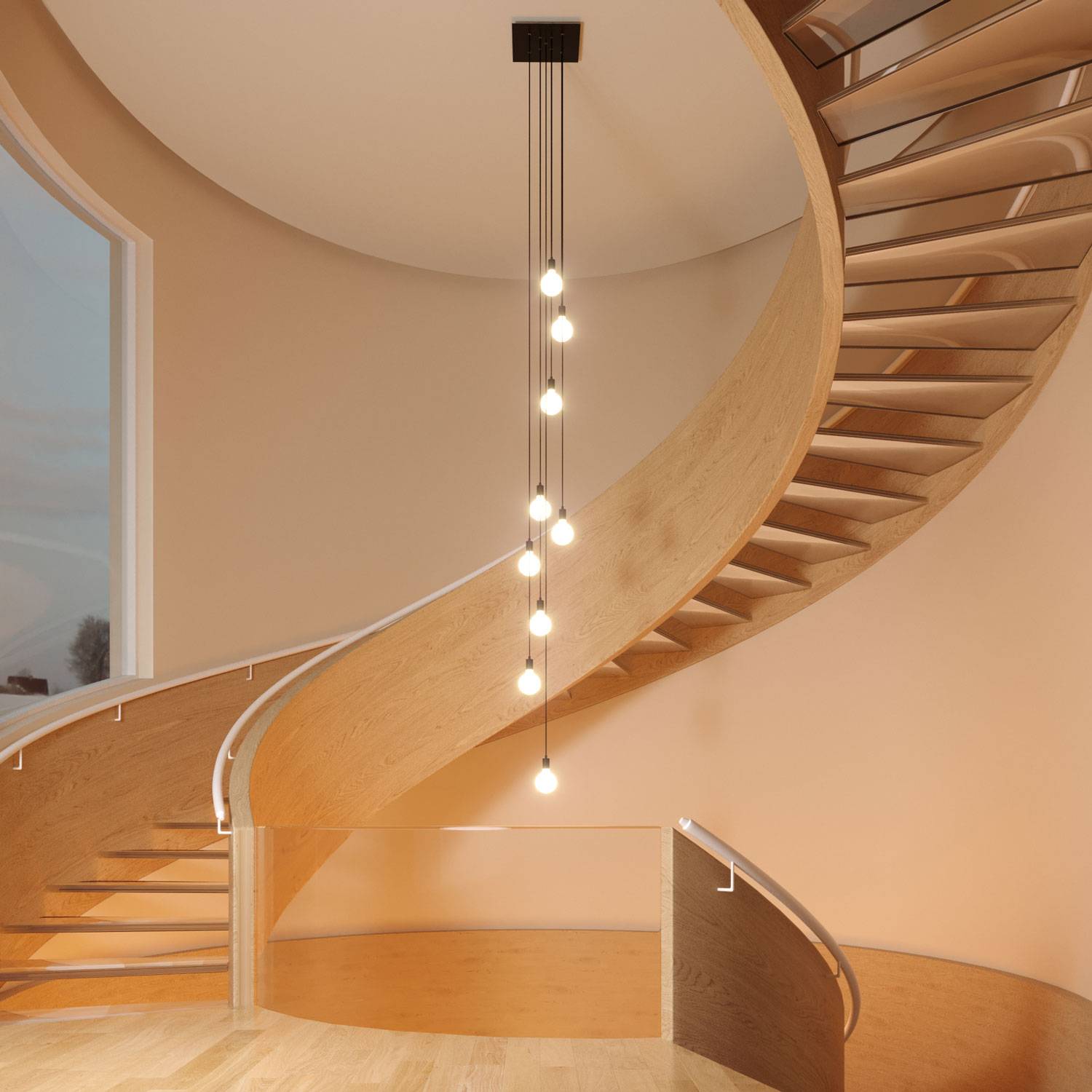 Rosone XXL Rose-One quadrato, 400 mm con 9 fori a X e 4 fori laterali - Verde prato Bianco