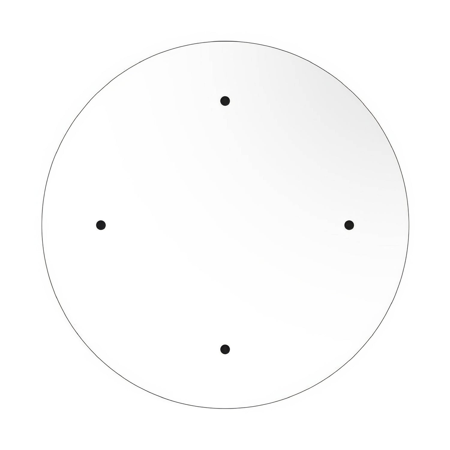 Rosone XXL Rose-One rotondo, diametro 400 mm con 4 fori e 4 fori laterali - Bianco opaco Bianco