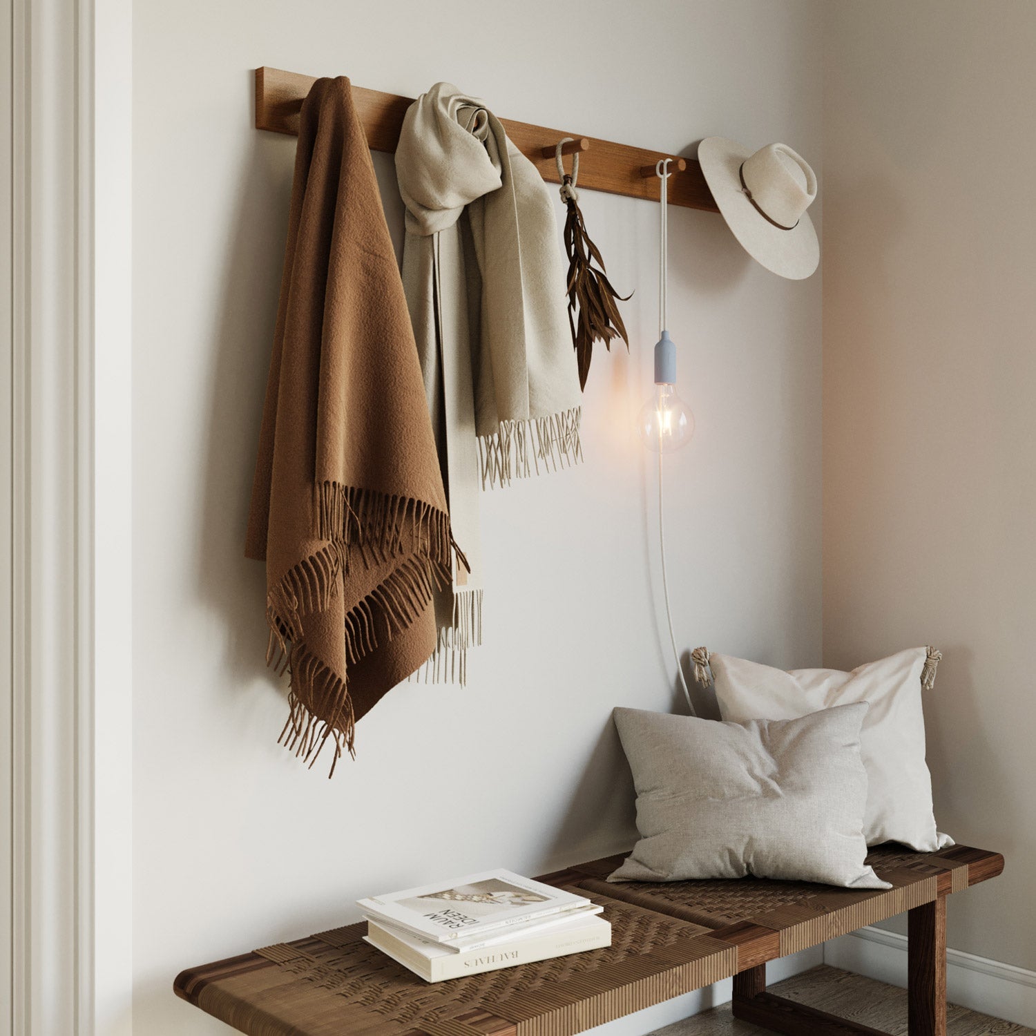 Snake - Silicone lamp with switch and plug Powder Blue