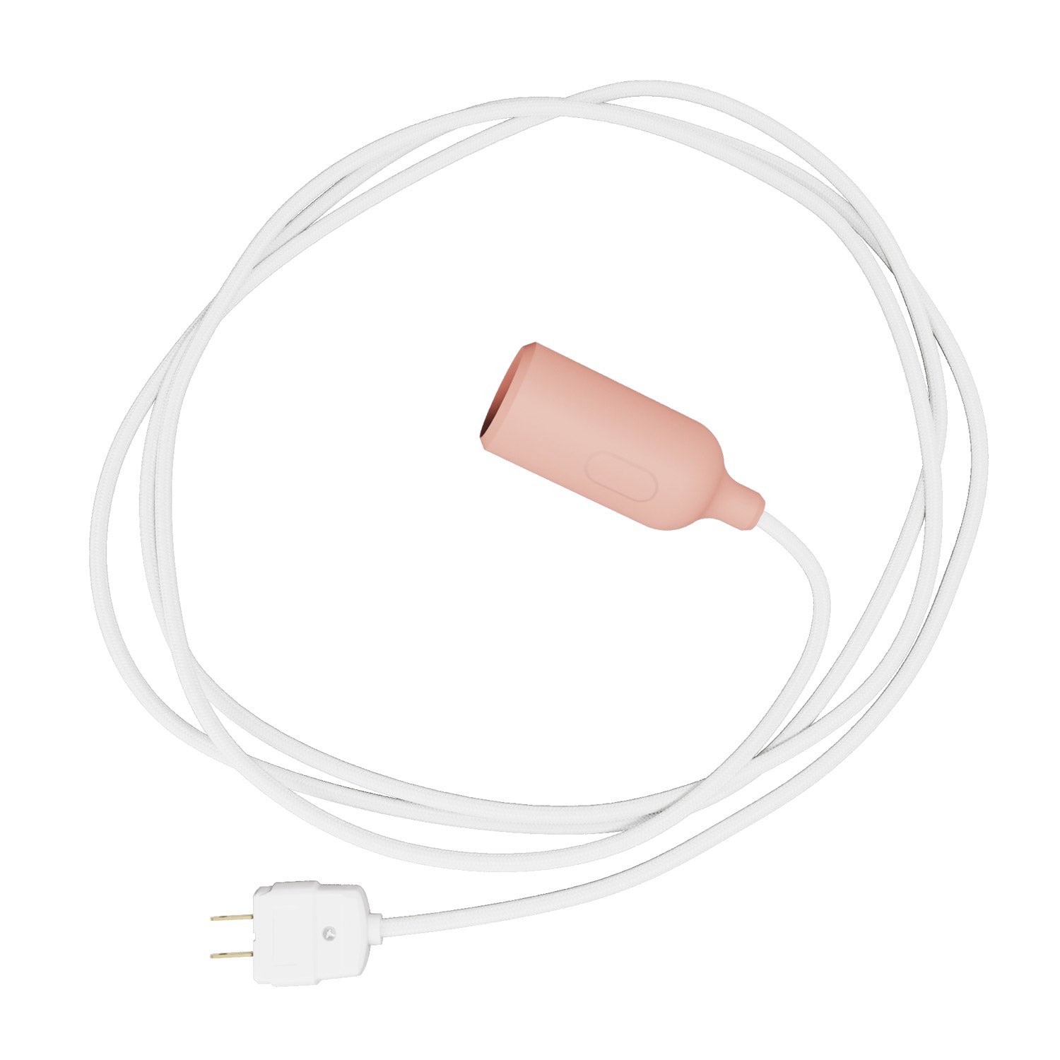 Snake - Silicone lamp with switch and plug Salmon