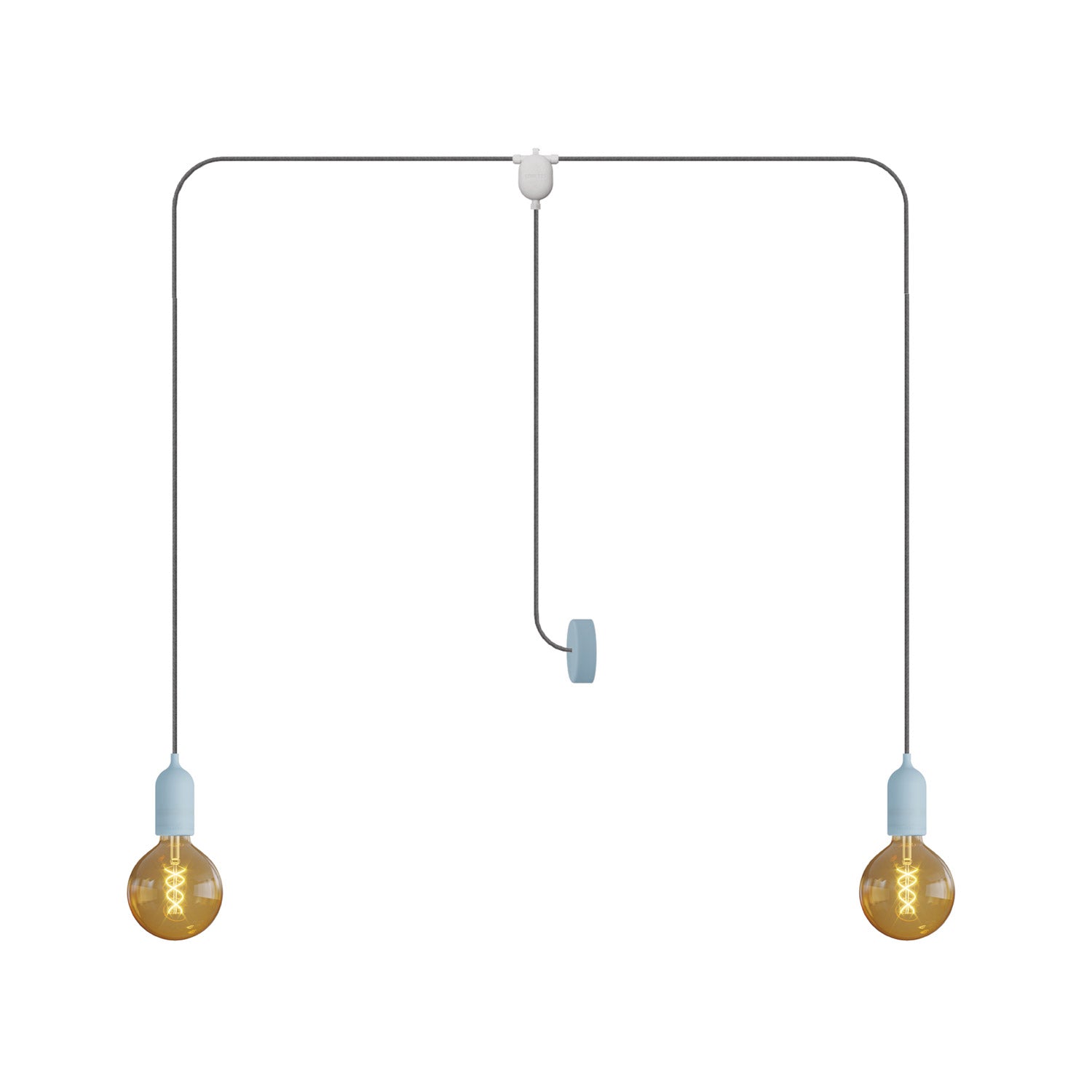 T-Snake EIVA Outdoor lamp for wet locations with 2 lights with canopy - Soft blue